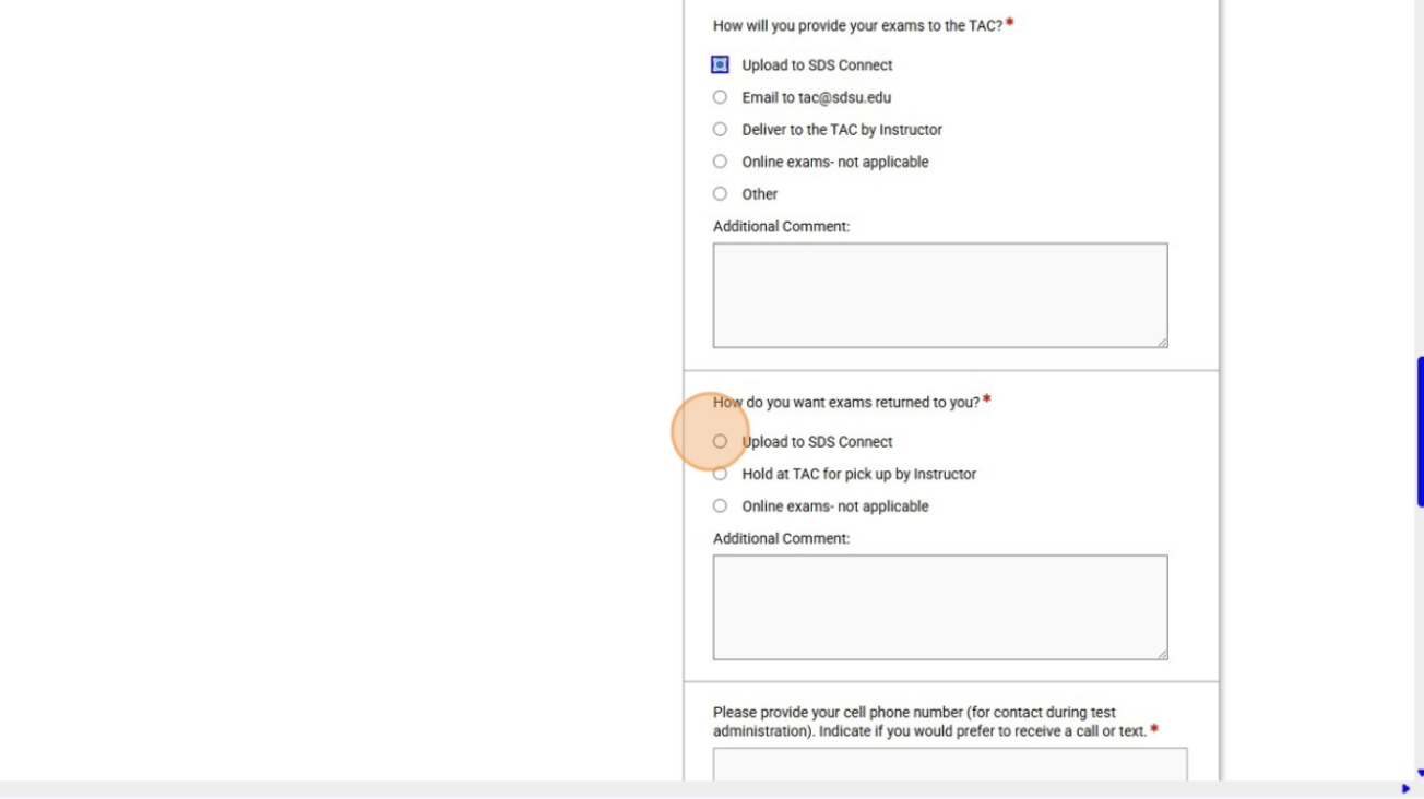 TAC will no longer be able to return completed exams via email.