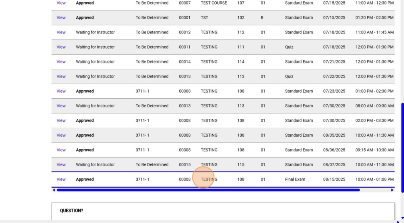 booked exams