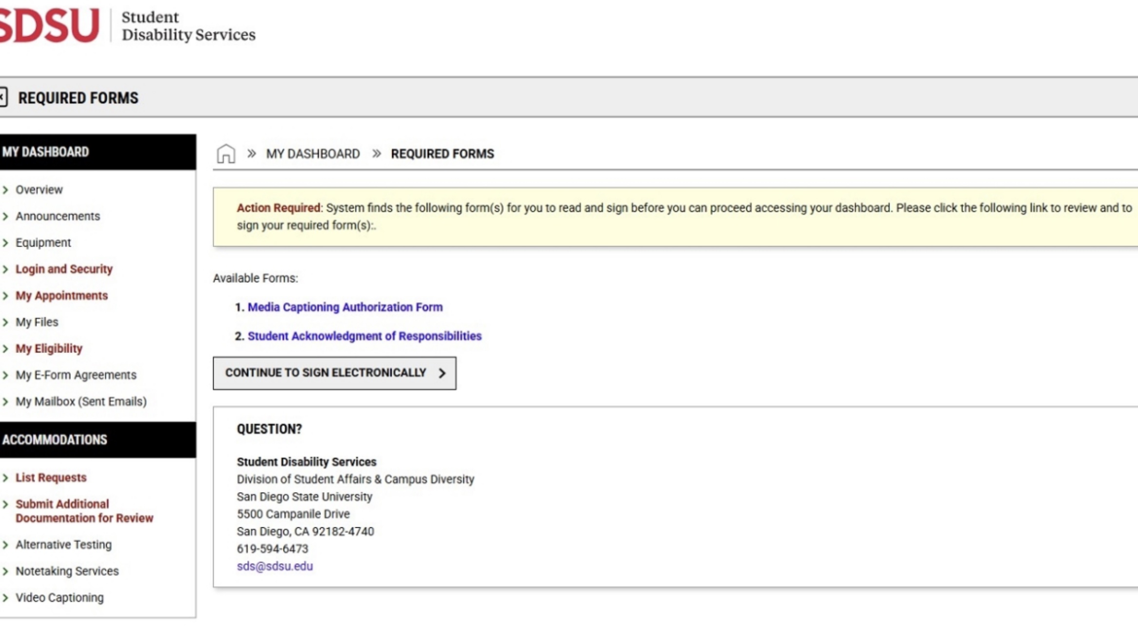 click "continue to sign electronically"