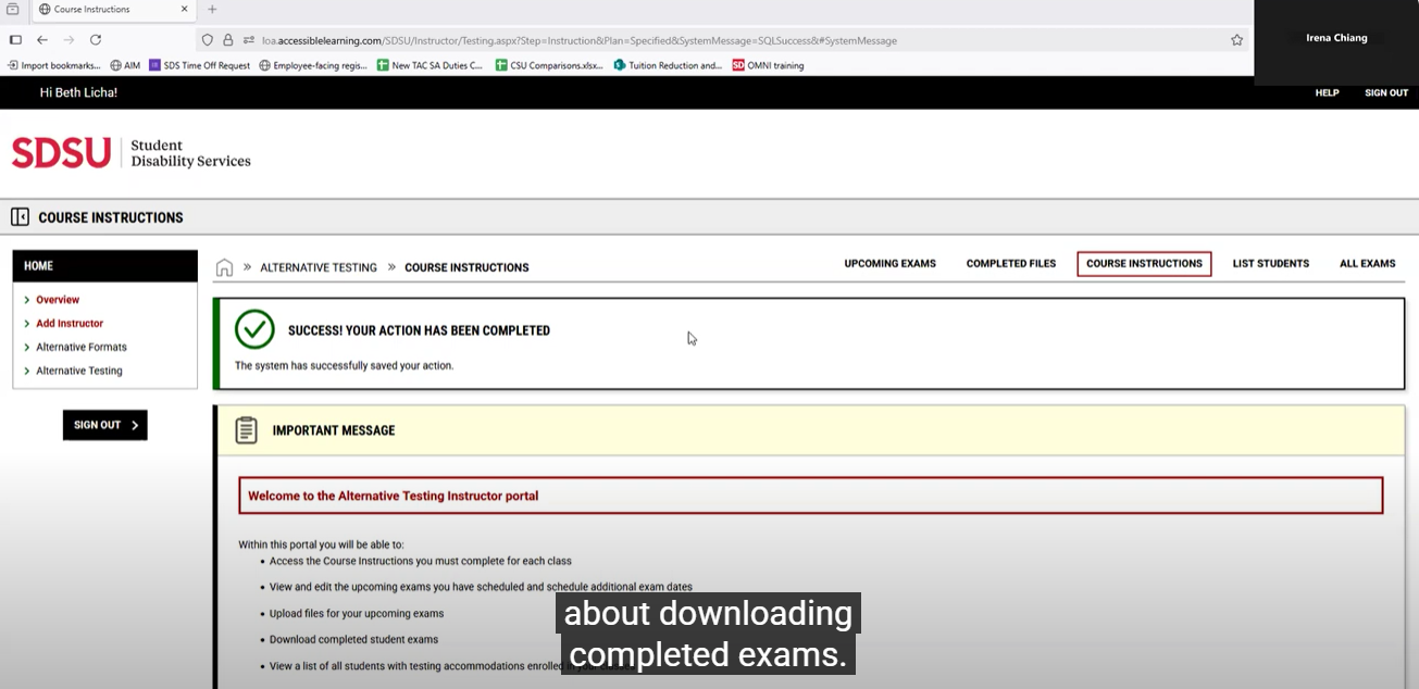 Downloading Exams 